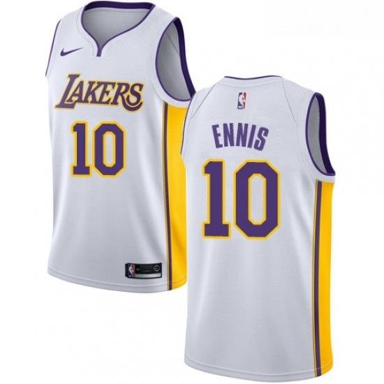 Youth Nike Los Angeles Lakers 10 Tyler Ennis Authentic White NBA Jersey Association Edition