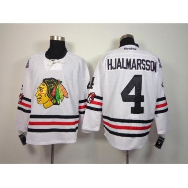 NHL Chicago Blackhawks #4 Niklas Hjalmarsson 2015 Winter Classic White Jerseys