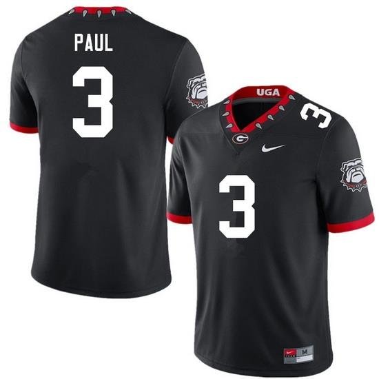 Men #3 Andrew Paul Georgia Bulldogs College Football Jerseys Sale-100th Anniversary