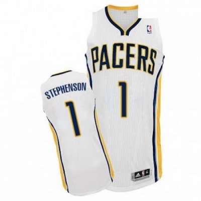 Mens Adidas Indiana Pacers 1 Lance Stephenson Authentic White Home NBA Jersey