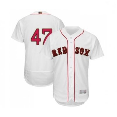 Mens Boston Red Sox 47 Tyler Thornburg White 2019 Gold Program Flex Base Authentic Collection Baseball Jersey