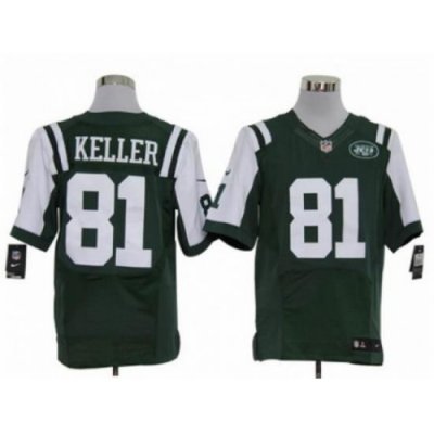 Nike New York Jets 81 Dustin Keller Green Elite NFL Jersey