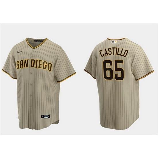 Men San Diego Padres 65 Jos E9 Castillo Tan Cool Base Stitched Jersey