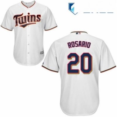 Youth Majestic Minnesota Twins 20 Eddie Rosario Replica White Home Cool Base MLB Jersey