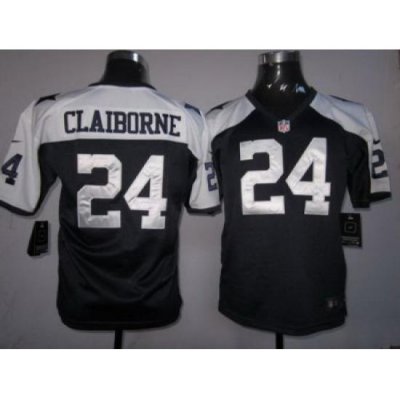 Women Nike Dallas CoWboys #24 Claiborne Blue Thankgivings Nike NFL Jerseys