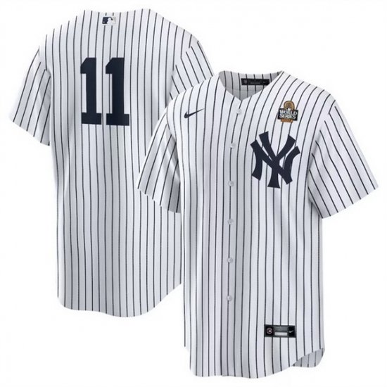 Men New York Yankees 11 Anthony Volpe White 2024 World Series Cool Base Stitched Baseball Jersey