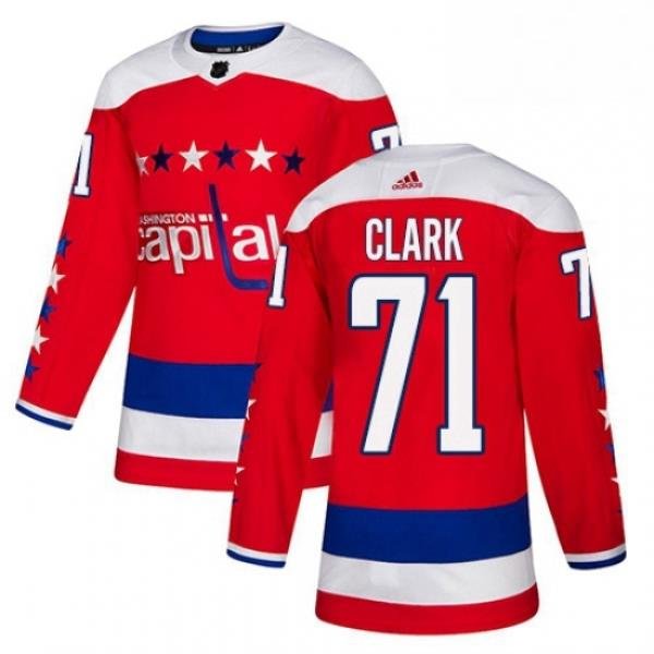 Youth Adidas Washington Capitals 71 Kody Clark Authentic Red Alternate NHL Jersey