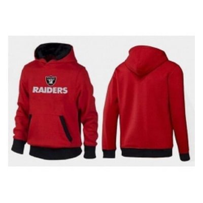 NFL Mens Nike Oakland Raiders Authentic Logo Pullover Hoodie RedBlack