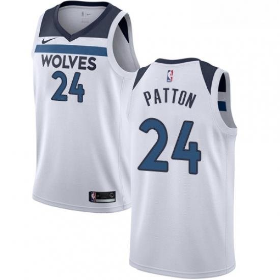 Womens Nike Minnesota Timberwolves 24 Justin Patton Swingman White NBA Jersey Association Edition