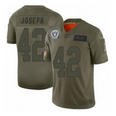 Men Oakland Raiders 42 Karl Joseph Limited Camo 2019 Salute to Service Football Jersey