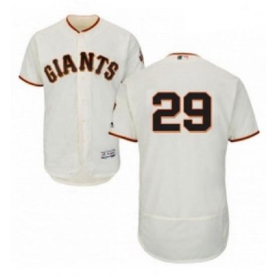 Mens Majestic San Francisco Giants 29 Jeff Samardzija Cream Home Flex Base Authentic Collection MLB Jersey