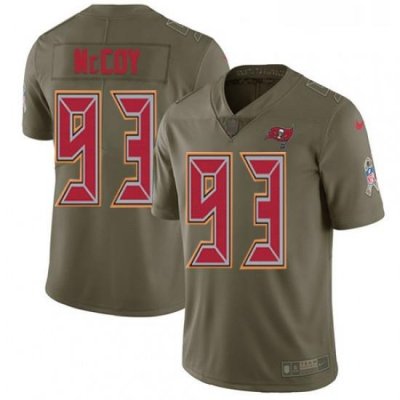 Mens Nike Tampa Bay Buccaneers 93 Gerald McCoy Limited Olive 2017 Salute to Service NFL Jersey