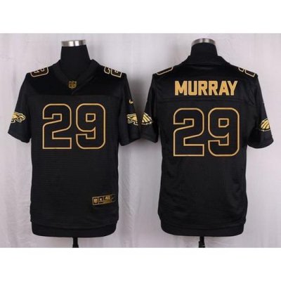 Nike Eagles #29 DeMarco Murray Black Mens Stitched NFL Elite Pro Line Gold Collection Jersey