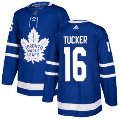 Mens Adidas Toronto Maple Leafs 16 Darcy Tucker Premier Royal Blue Home NHL Jersey