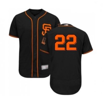 Mens San Francisco Giants 22 Yangervis Solarte Black Alternate Flex Base Authentic Collection MLB Jersey