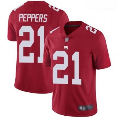 Giants 21 Jabrill Peppers Red Alternate Men Stitched Football Vapor Untouchable Limited Jersey