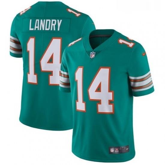 Youth Nike Miami Dolphins 14 Jarvis Landry Elite Aqua Green Alternate NFL Jersey