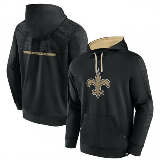 Men New Orleans Saints Black Defender Evo Pullover Hoodie