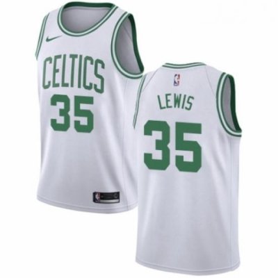 Youth Nike Boston Celtics 35 Reggie Lewis Authentic White NBA Jersey Association Edition