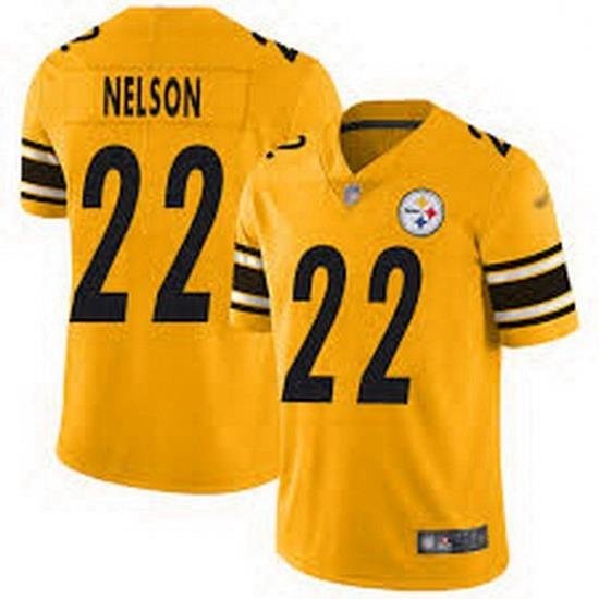 Men Pittsburgh Steelers 22 Steven Nelson Gold Football Limited Inverted Legend Jersey