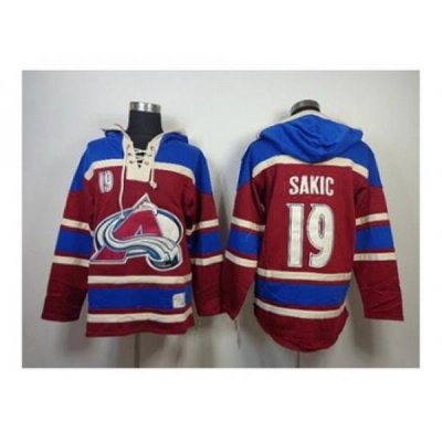 nhl jerseys Colorado Avalanche #19 sakic red-blue[pullover hooded sweatshirt]