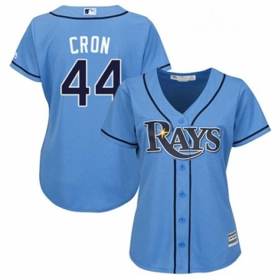 Womens Majestic Tampa Bay Rays 44 C J Cron Replica Light Blue Alternate 2 Cool Base MLB Jersey