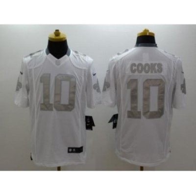 Nike NeW Orleans Saints 10 Brandin Cooks White Game Platinum NFL Jersey