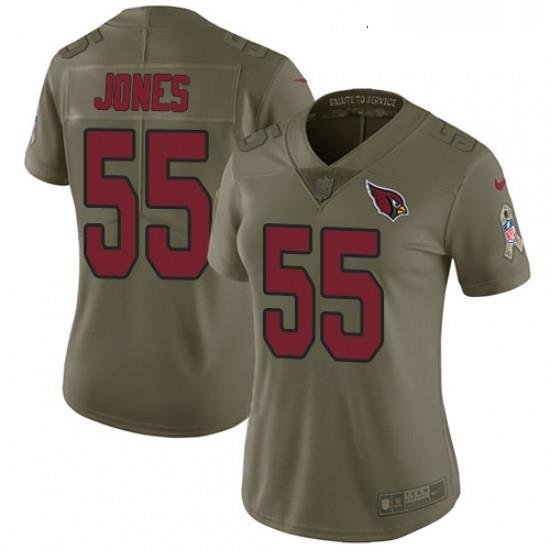 Womens Nike Arizona Cardinals 55 Chandler Jones Limited Olive 2017 Salute to Service NFL Jersey