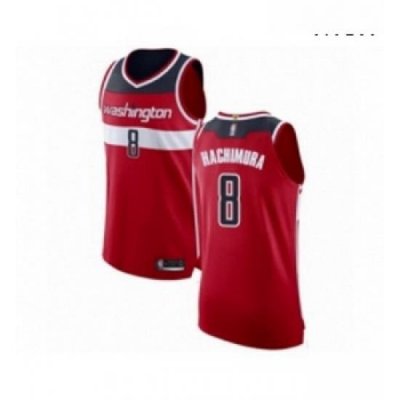 Mens Washington Wizards 8 Rui Hachimura Authentic Red Basketball Jersey Icon Edition