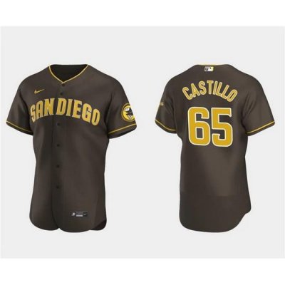 Men San Diego Padres 65 Jos E9 Castillo BroWn Flex Base Stitched Baseball Jersey