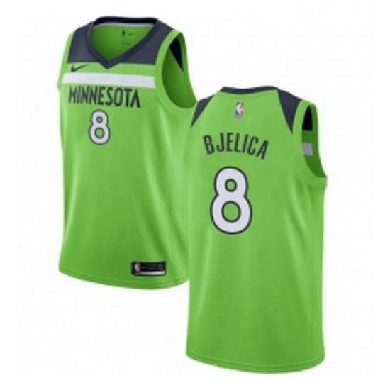 Youth Nike Minnesota Timberwolves 8 Nemanja Bjelica Authentic Green NBA Jersey Statement Edition