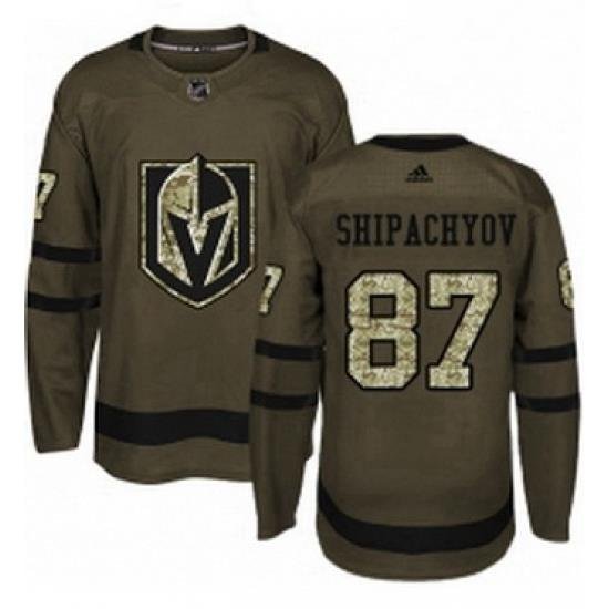 Mens Adidas Vegas Golden Knights 87 Vadim Shipachyov Authentic Green Salute to Service NHL Jersey