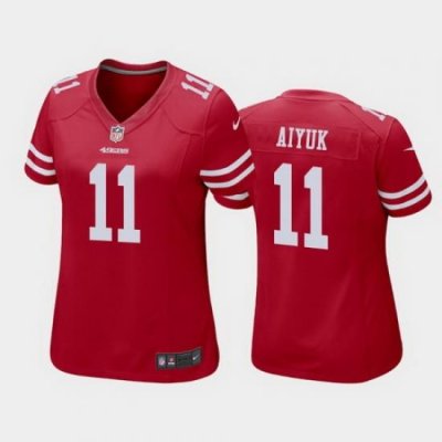 women brandon aiyuk san francisco 49ers scarlet game jersey