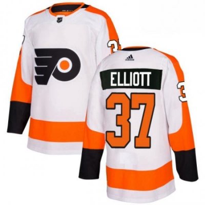 Youth Adidas Philadelphia Flyers 37 Brian Elliott Authentic White Away NHL Jersey