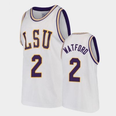 LSU Tiger Trendon Watford White Replica Men'S Jersey