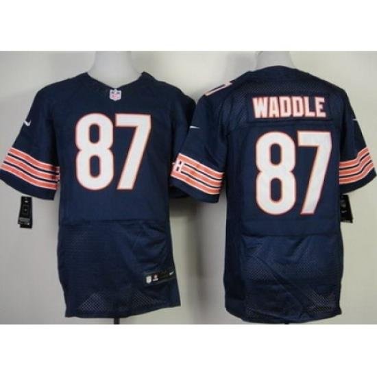 Nike Chicago Bears 87 Tom Waddle Blue Elite NFL Jersey