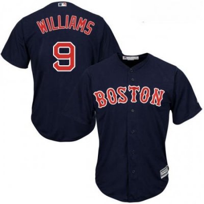 Youth Majestic Boston Red Sox 9 Ted Williams Authentic Navy Blue Alternate Road Cool Base MLB Jersey