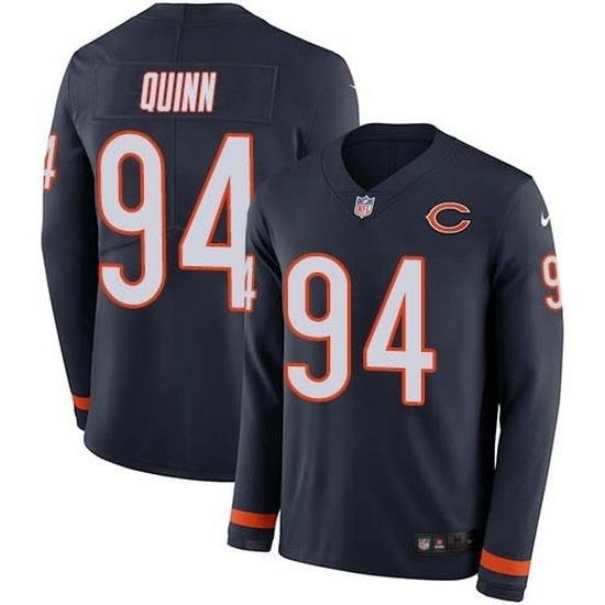 Nike Bears 94 Robert Quinn Navy Blue Team Color Men Stitched NFL Limited Therma Long Sleeve Jersey