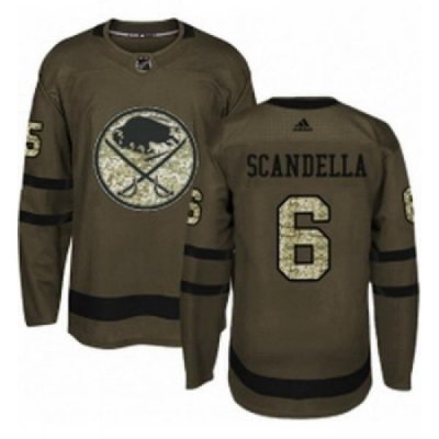 Youth Adidas Buffalo Sabres 6 Marco Scandella Premier Green Salute to Service NHL Jersey