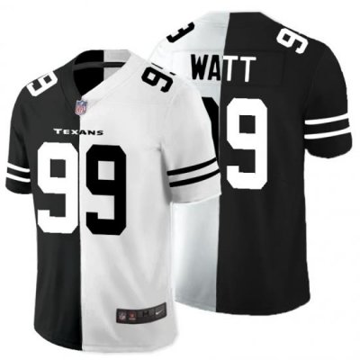 Nike Texans 99 J.J. Watt Black And White Split Vapor Untouchable Limited Jersey