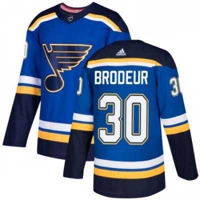 Mens Adidas St Louis Blues 30 Martin Brodeur Premier Royal Blue Home NHL Jersey