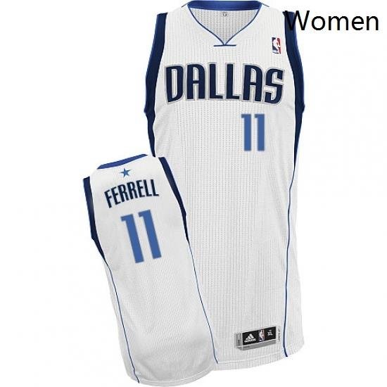 Womens Adidas Dallas Mavericks 11 Yogi Ferrell Authentic White Home NBA Jersey