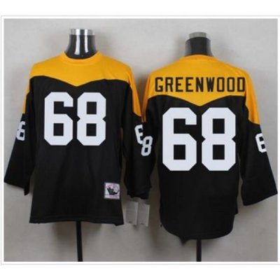 Mitchell And Ness 1967 Pittsburgh Steelers 68 L C Greenwood Black Yelllow Throwback Men 27s Stitche