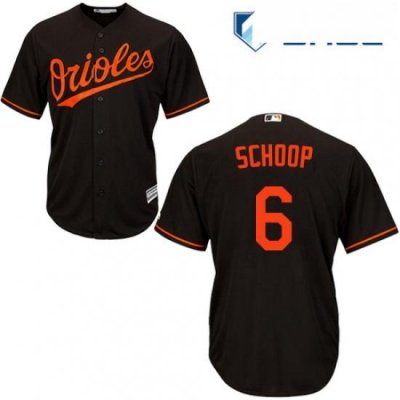 Youth Majestic Baltimore Orioles 6 Jonathan Schoop Replica Black Alternate Cool Base MLB Jersey