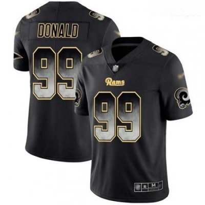 Rams 99 Aaron Donald Black Men Stitched Football Vapor Untouchable Limited Smoke Fashion Jersey