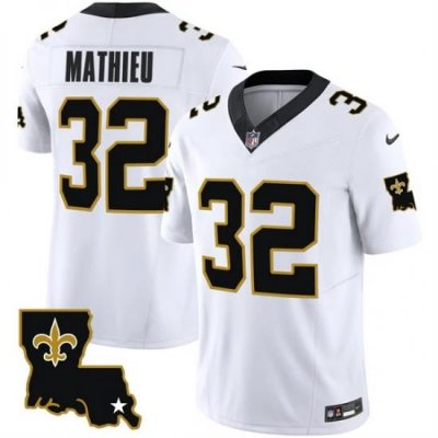 Men New Orleans Saints 32 Tyrann Mathieu White 2023 F U S E  1987 Legacy Vapor Stitched Jersey