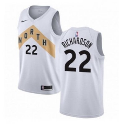 Womens Nike Toronto Raptors 22 Malachi Richardson Swingman White NBA Jersey City Edition