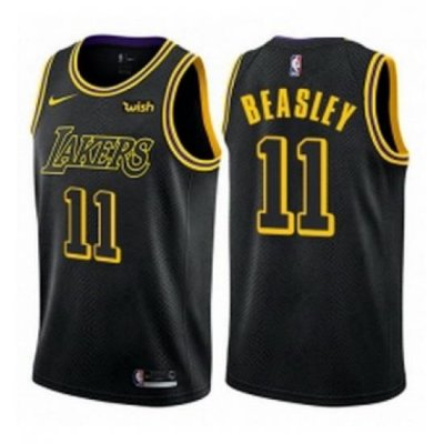 Youth Nike Los Angeles Lakers 11 Michael Beasley Swingman Black NBA Jersey City Edition