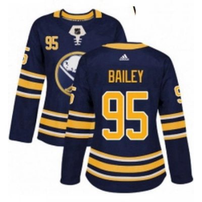 Womens Adidas Buffalo Sabres 95 Justin Bailey Authentic Navy Blue Home NHL Jersey