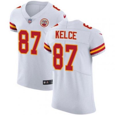 Nike Chiefs #87 Travis Kelce White Mens Stitched NFL Vapor Untouchable Elite Jersey